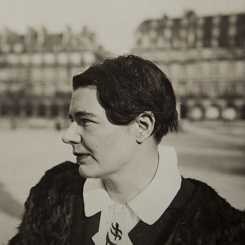 Image of Portrait of the French writer Marguerite Yourcenar in Rome in